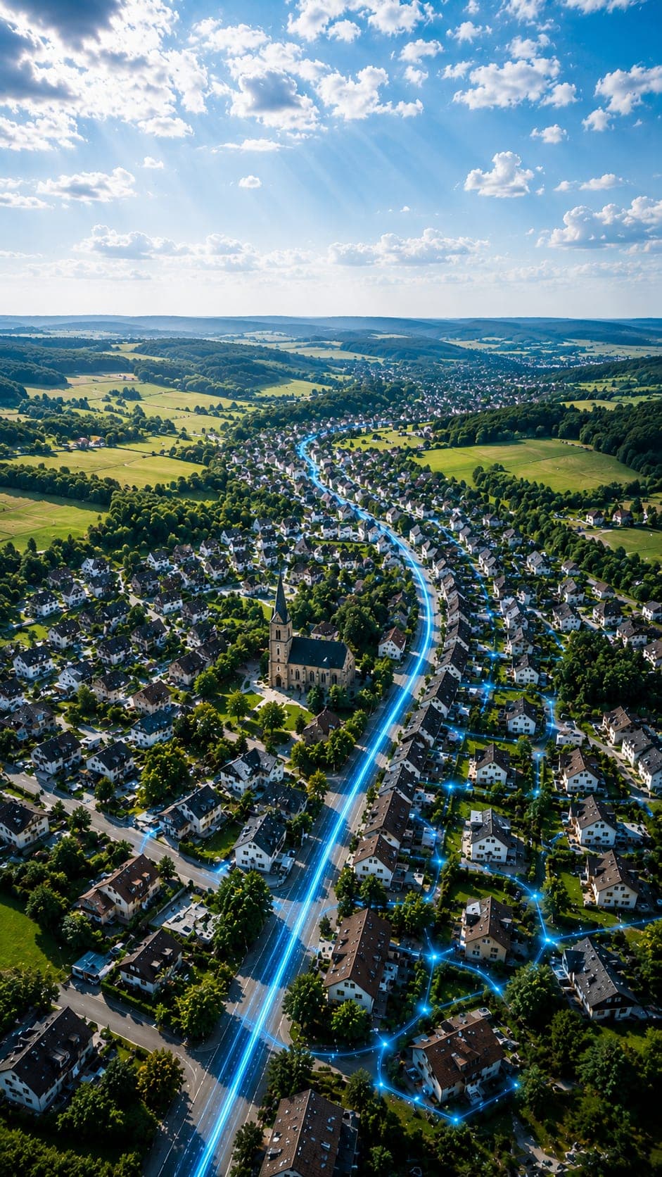 Mawacon-Bautrupp verlegt Glasfaser in der Region