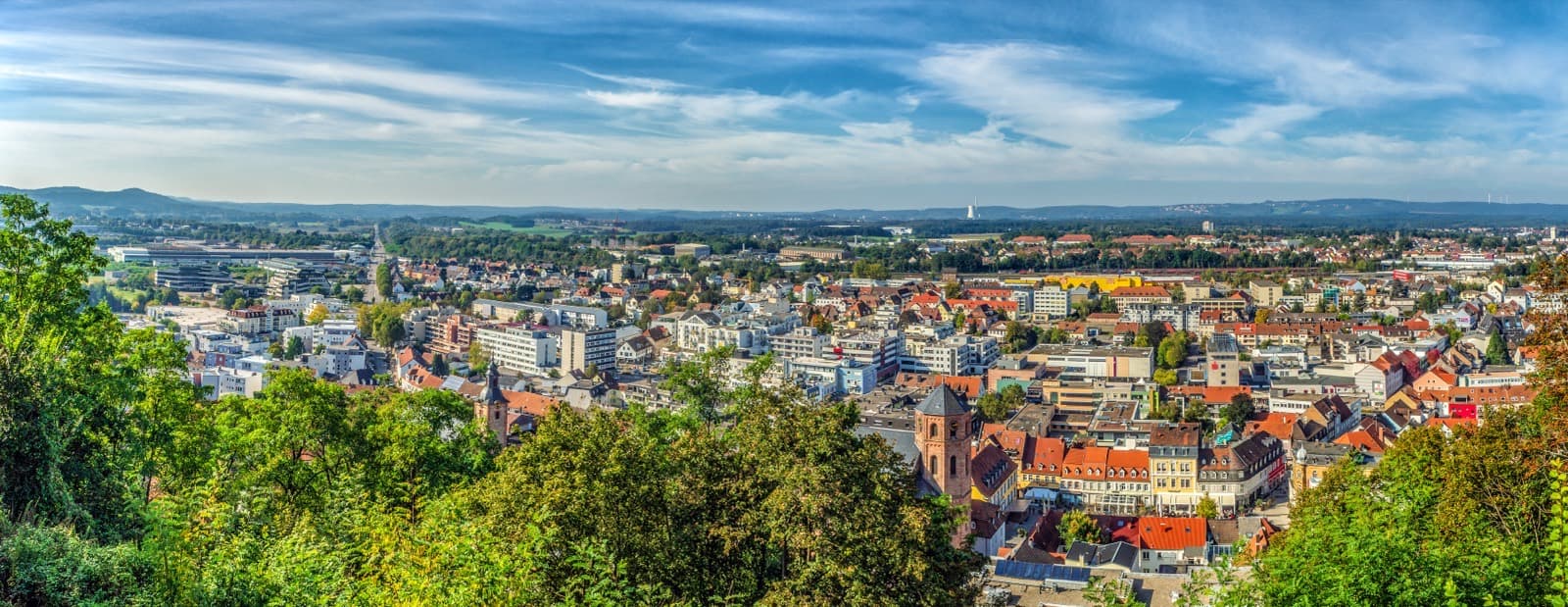 Panorama der Stadt Homburg (Saar) vom Schlossberg aus